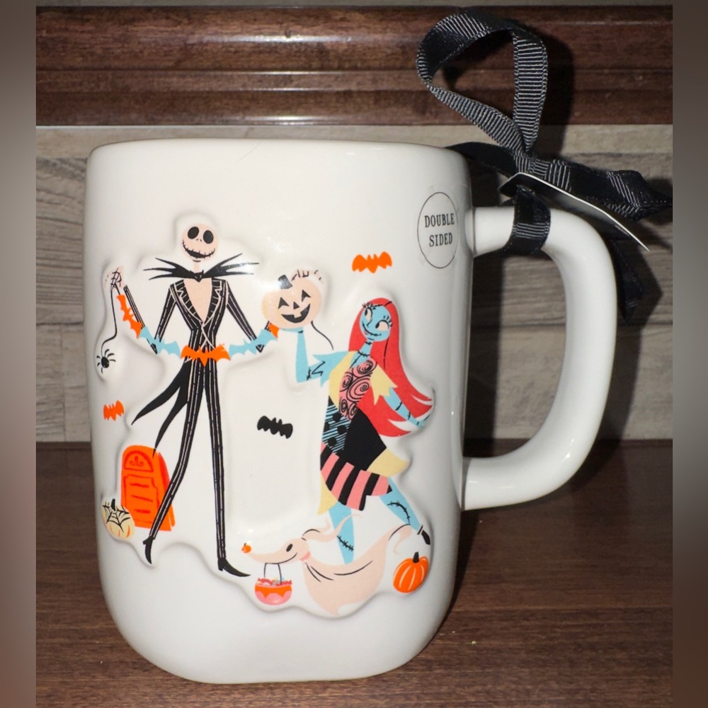 🥰 Rae Dunn Nightmare Before Christmas Jack, Sally & Zero Double Sided Mug